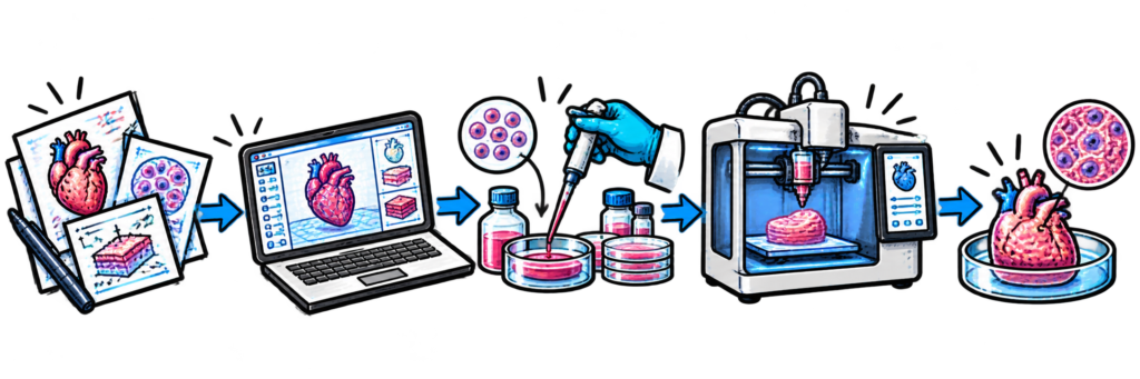 3D bioprinting technician process