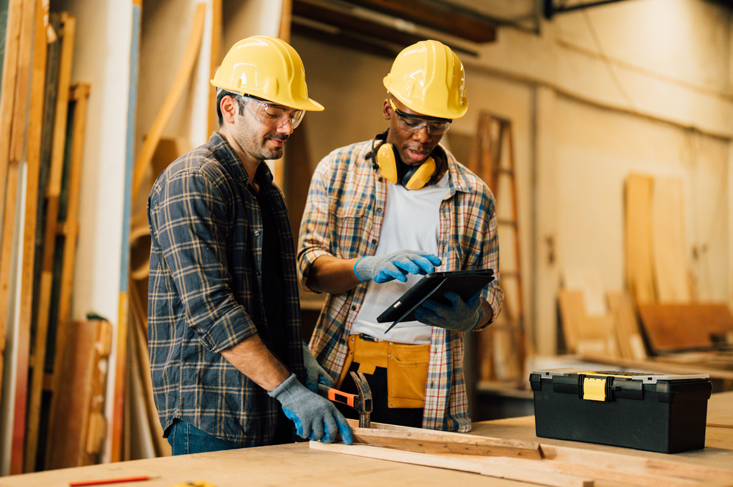 two construction workers