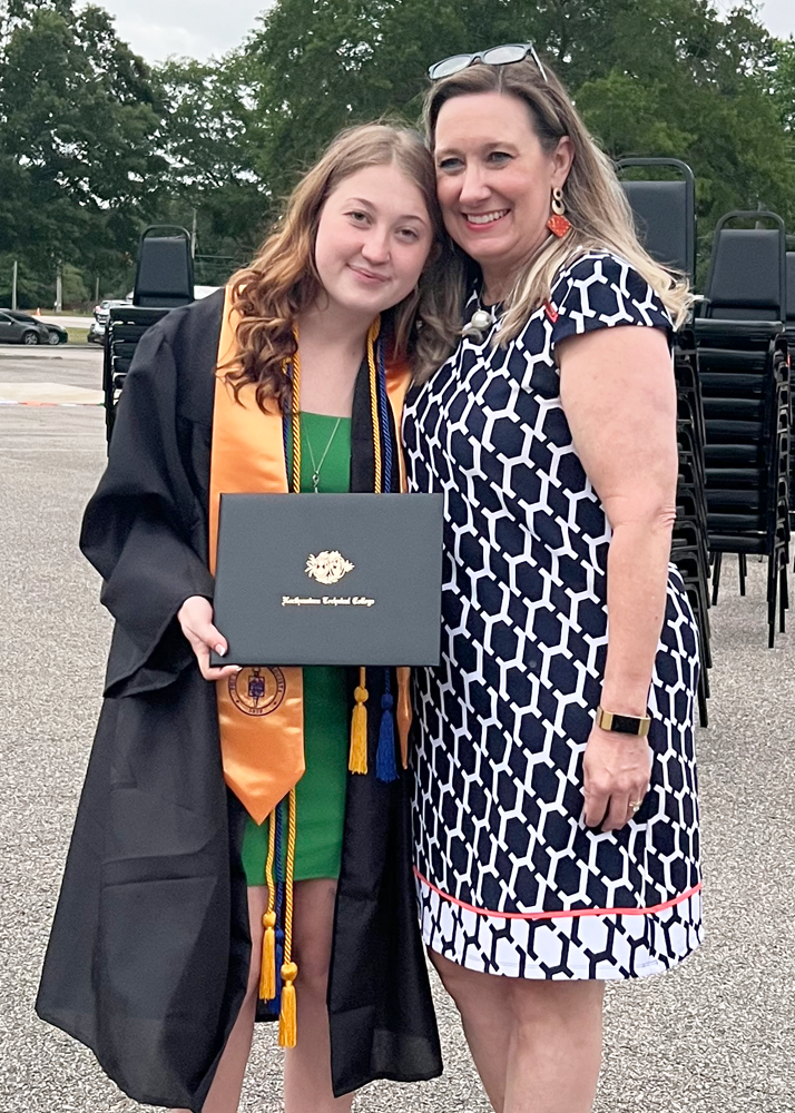 Kaleigh Thompson, with mentor Christi Meggs