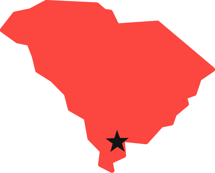 Technical College of the Lowcountry on map of South Carolina