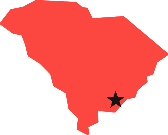 Trident Technical College on map of South Carolina