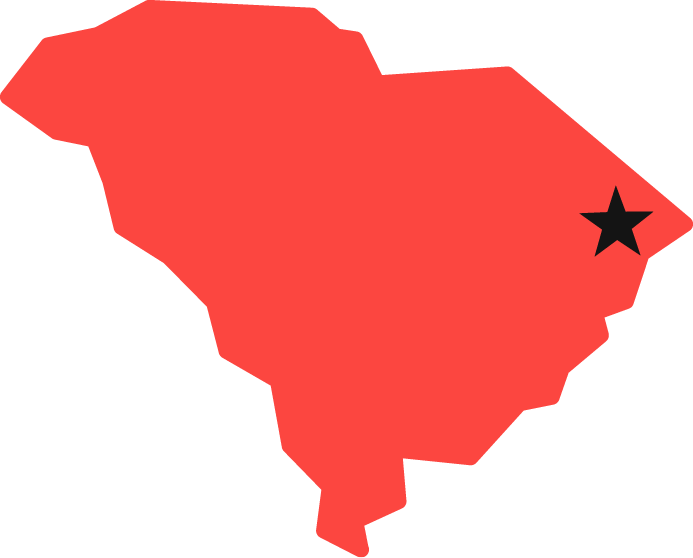 Horry-Georgetown Technical College on map of South Carolina