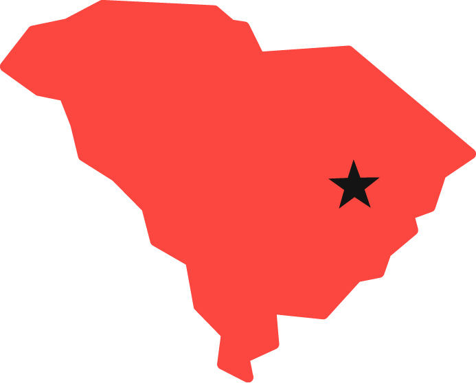Williamsburg Technical College on map of South Carolina