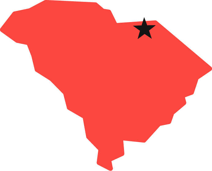 Northeastern Technical College on map of South Carolina
