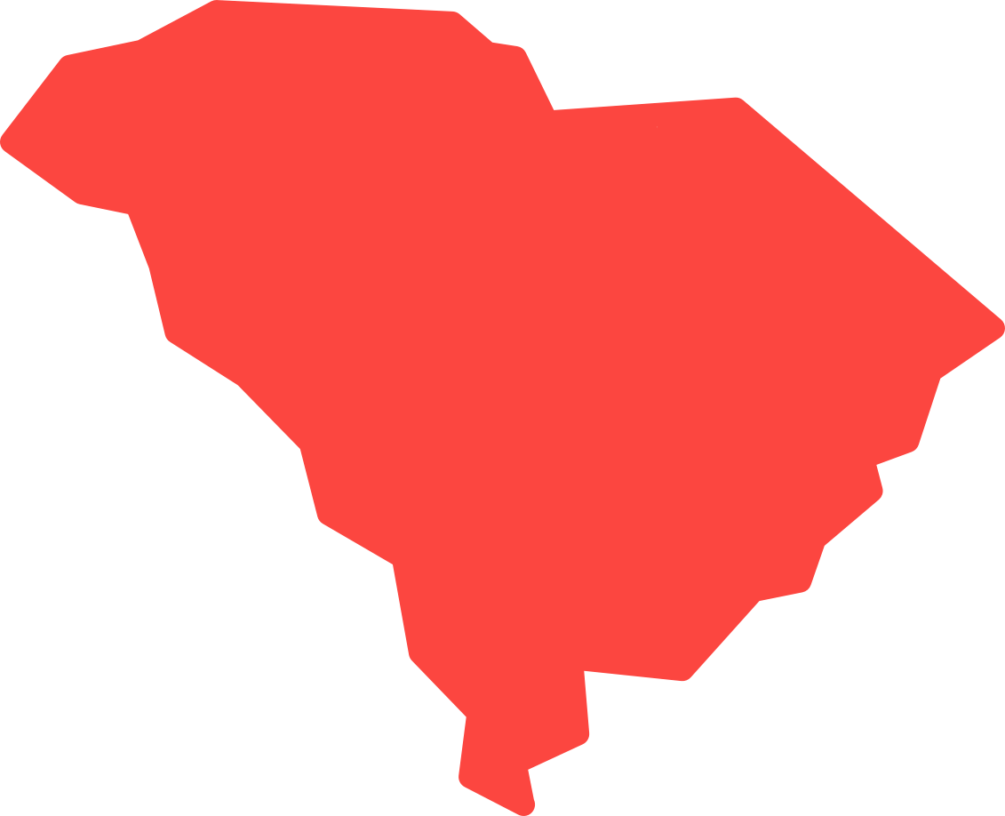 Map of South Carolina