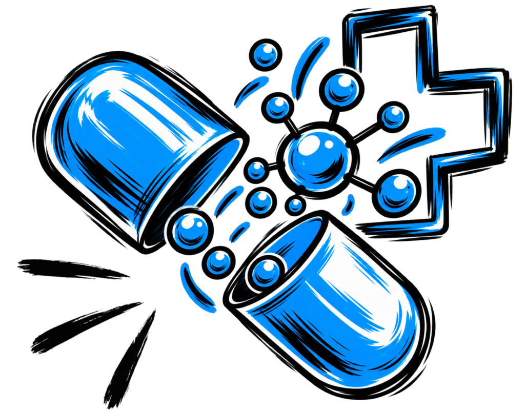sketch of pill