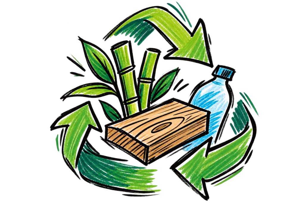 recycling wood plastic and plants